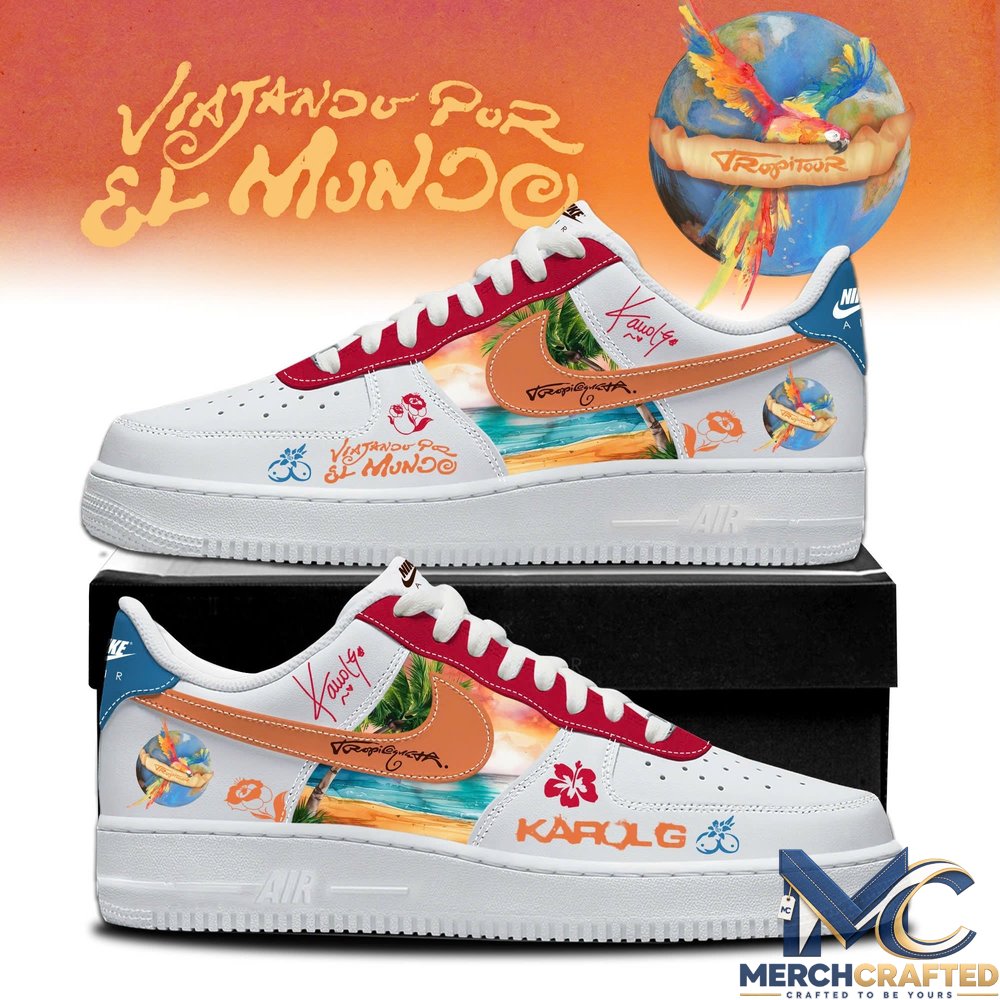 Karol G Viajando Por El Mundo Tropitour 2026 Limited Edition Nike Air Force 1 Sneakers