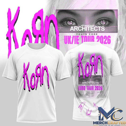 Korn Euro Tour 2026 T-Shirt Official Concert Merch