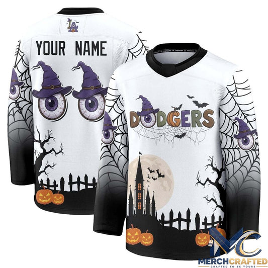 LA Dodgers Halloween Edition Hockey Custom Jersey