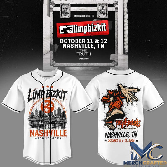 Limp Bizkit Nashville Show Baseball Jersey