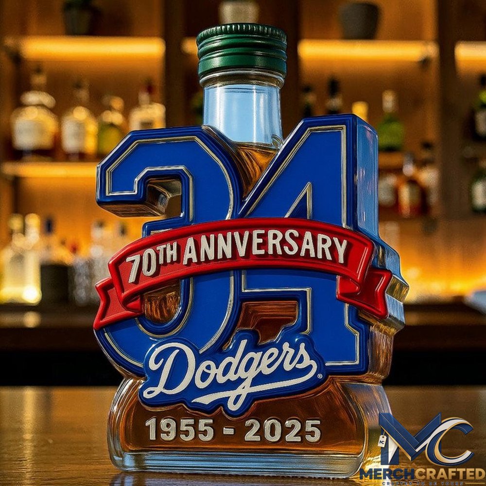 Los Angeles Dodgers 70th Anniversary Whiskey Decanter