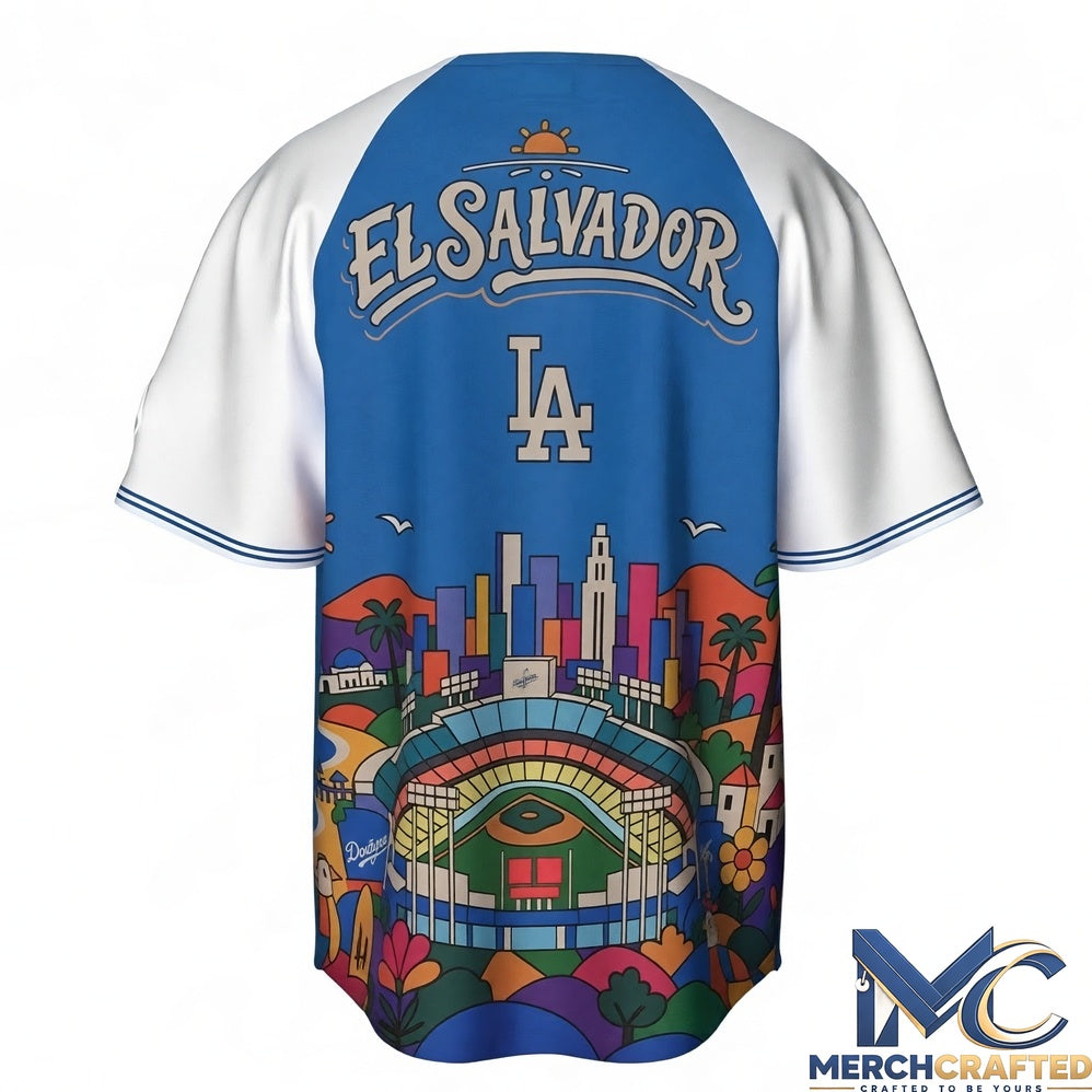 Los Angeles Dodgers x Salvadoran Heritage Night 2026 Baseball Jersey