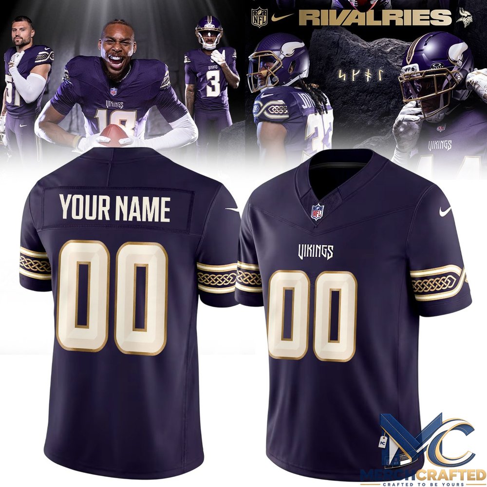 Minnesota Vikings Rivalries Collection Personalized Limited Football Jersey
