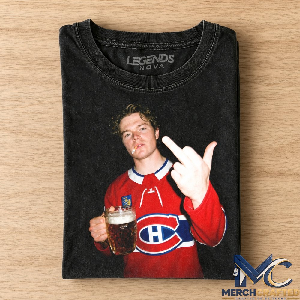 Montreal Canadiens x Cole Caufield Drinking Middle Finger Tee