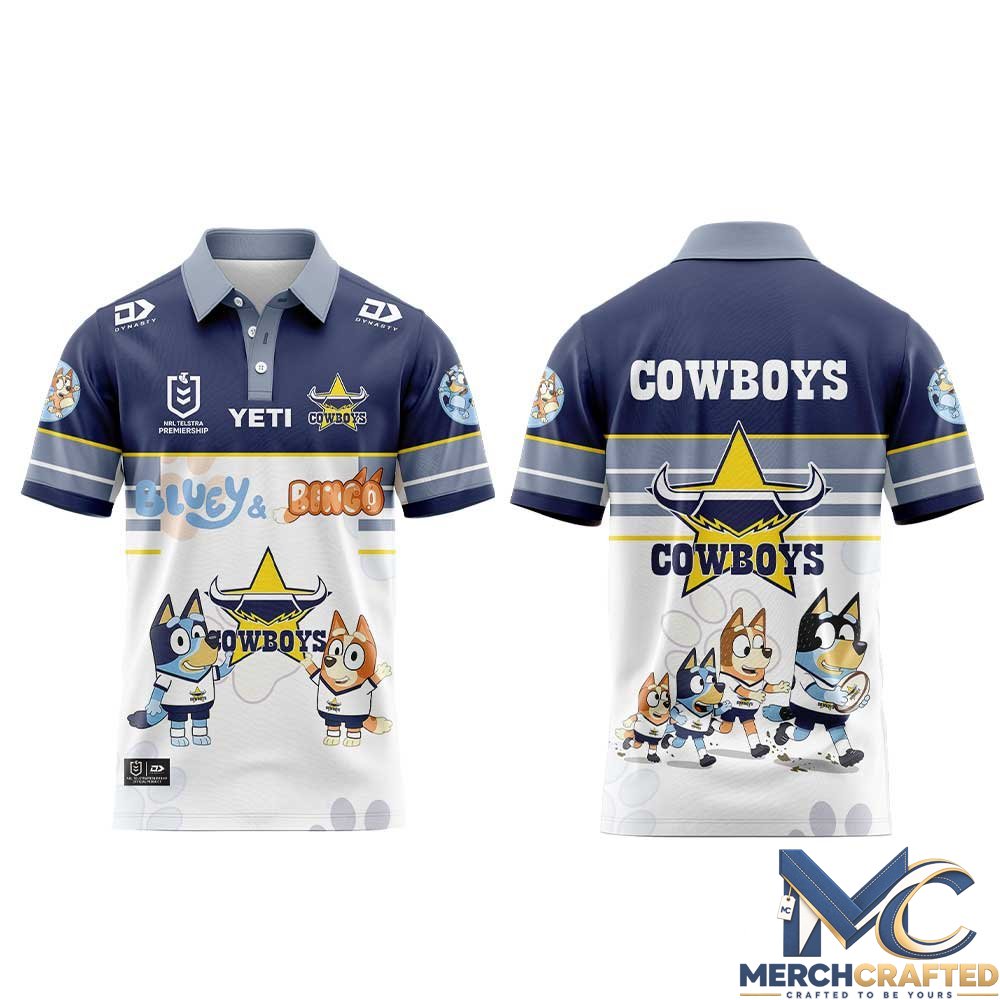NQ Cowboys Bluey and Bingo 2026 Limited Collection Polo