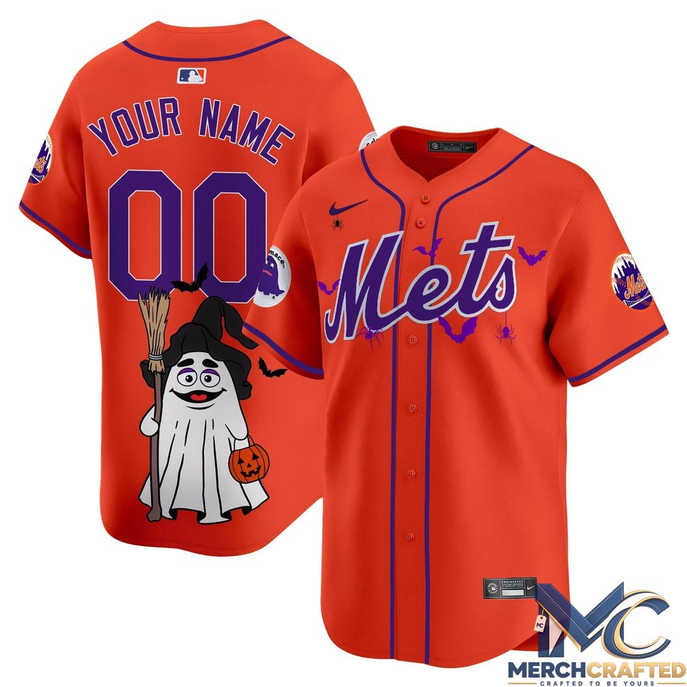 New York Mets Grimace Halloween Vapor Custom Baseball Jersey