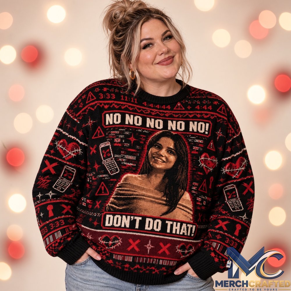 Obsession Movie 2026 Nikki No Don’t Do That Christmas Ugly Sweater Horror Holiday Knit Sweater
