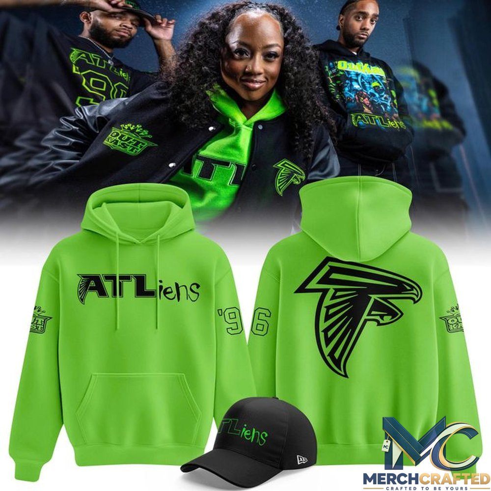 OutKast Atlanta Falcons ATLiens 30th Anniversary Green Hoodie