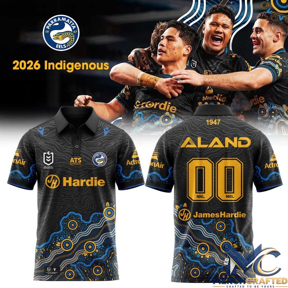 Parramatta Eels 2026 Indigenous Polo Custom Number