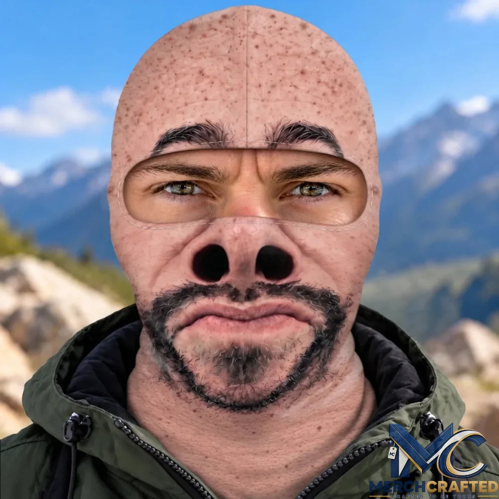 Personalized Realistic Funny Face Ski Mask