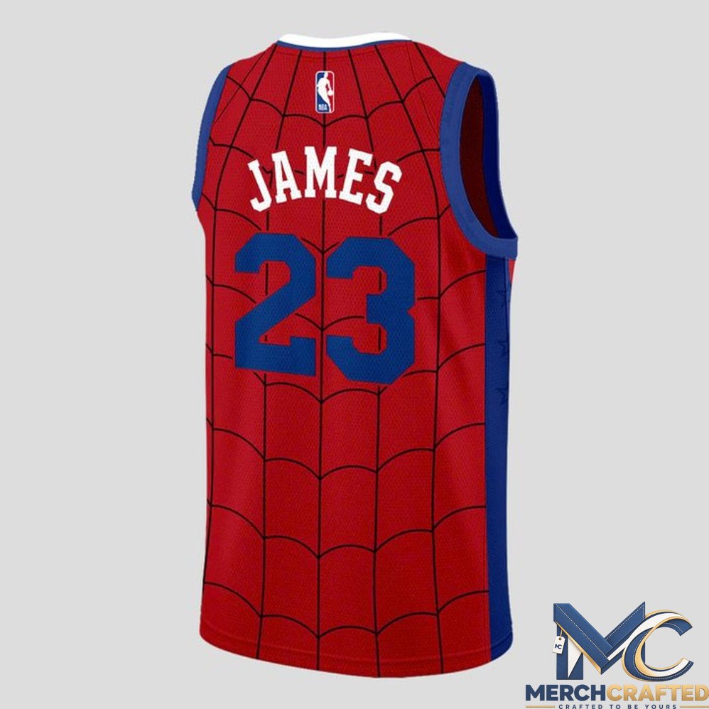 Philadelphia 76ers LeBron James x Spider-Man Limited Edition Basketball Jersey