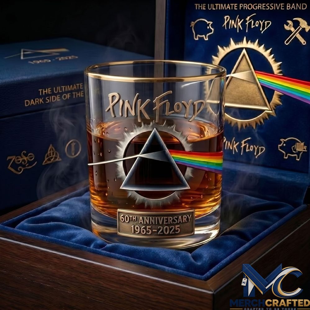 Pink Floyd 60th Anniversary Guitar Whiskey Glass