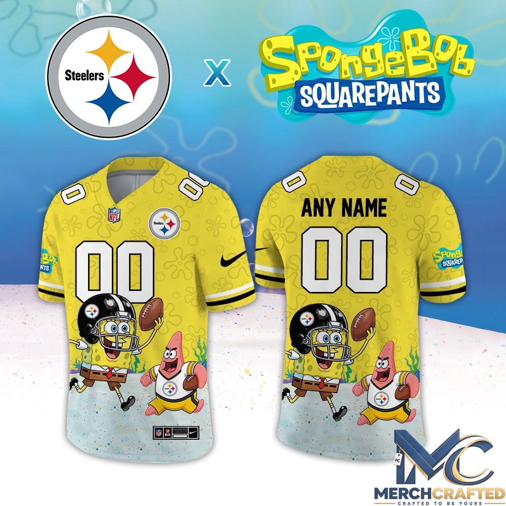 Pittsburgh Steelers SpongeBob Limited Custom Jersey