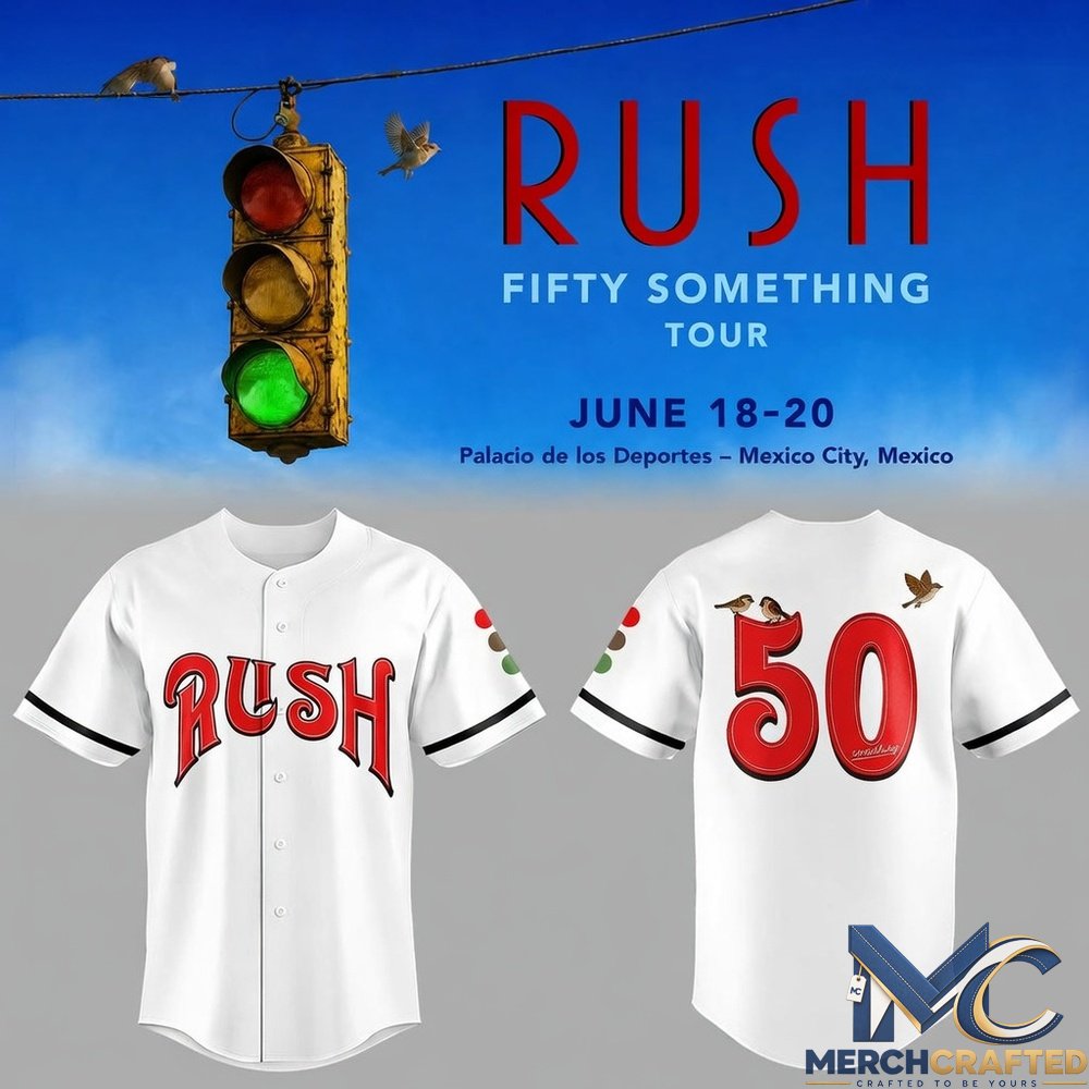 RUSH Fifty Something Tour Baseball Jersey
