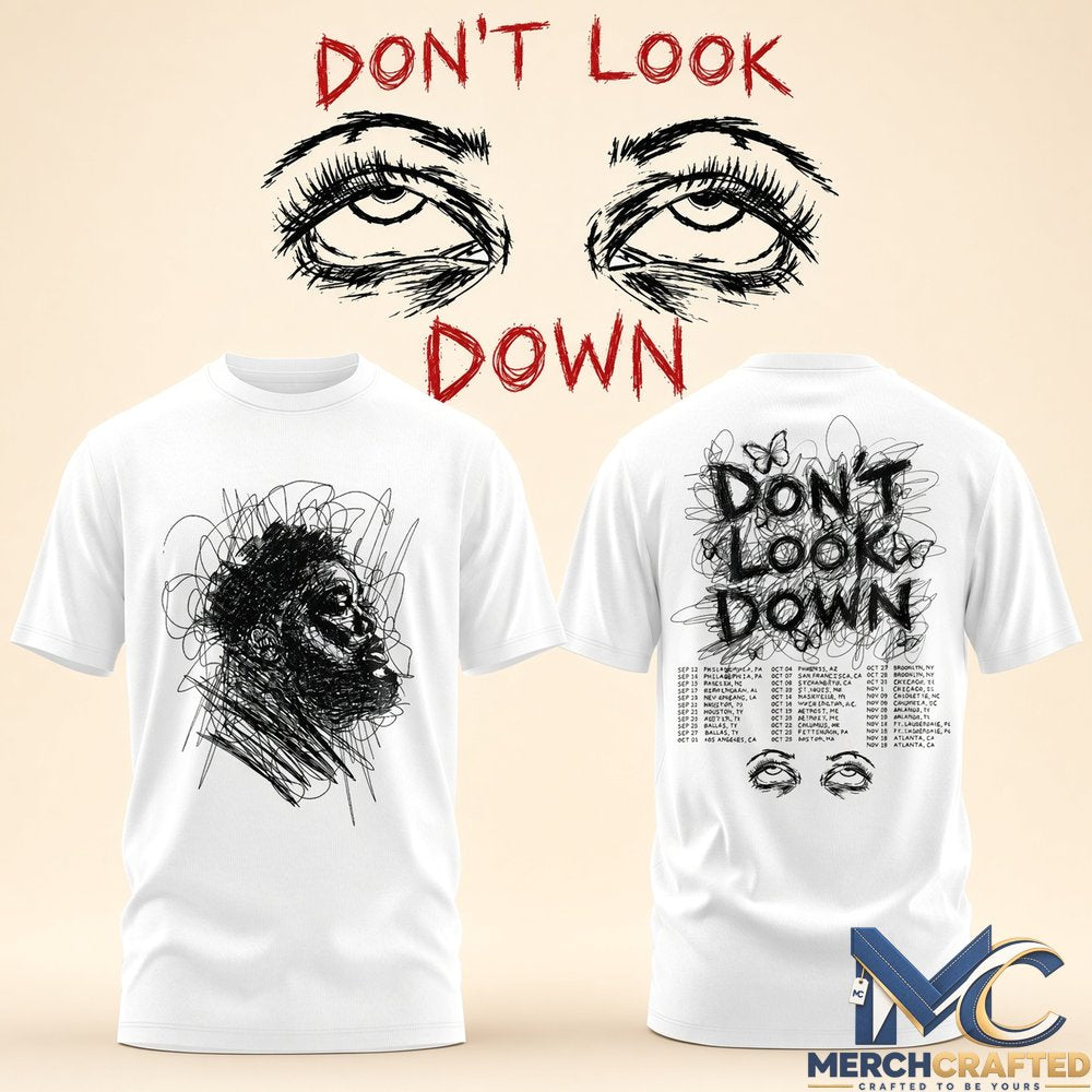 Rod Wave Don't Look Down Tour 2026 White Edition Shirt Graphic Tee