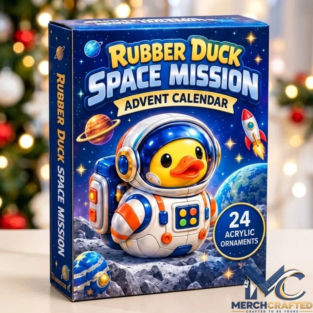 Rubber Duck Space Mission Advent Calendar 2026 24 Day Acrylic Ornament Christmas Countdown Gift