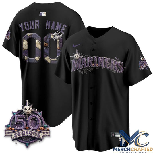 Seattle Mariners Halloween Nightmare Edition Custom Baseball Jersey