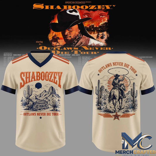 Shaboozey – The Outlaws Never Die 2026 Tour Football Jersey