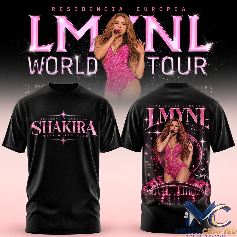 Shakira LMYNL World Tour T-Shirt β Residencia Europea Concert Tee