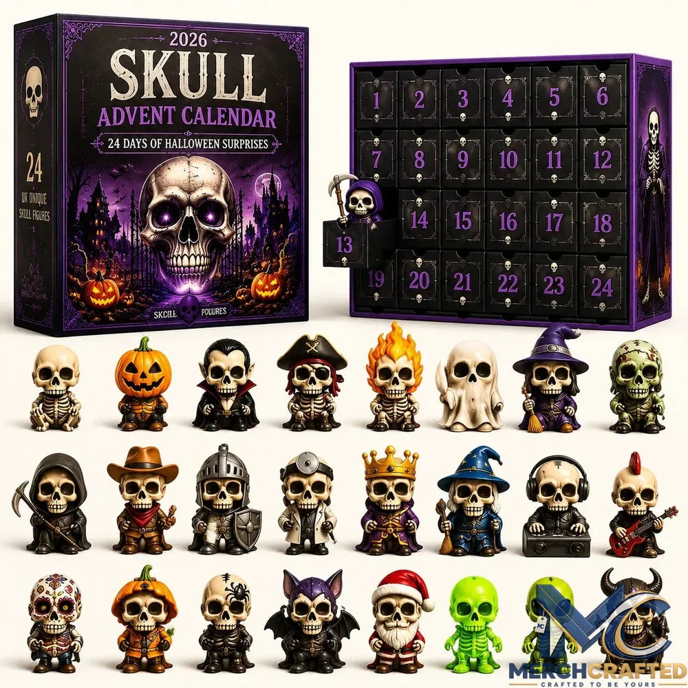 Skull Halloween Advent Calendar – Unique Skeleton Mini Figurines