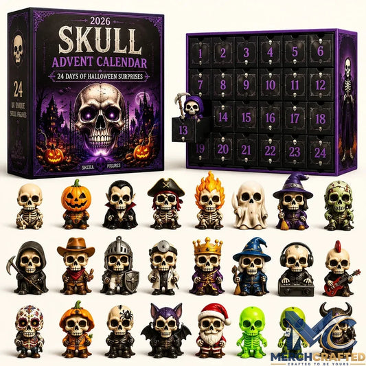 Skull Halloween Advent Calendar – Unique Skeleton Mini Figurines