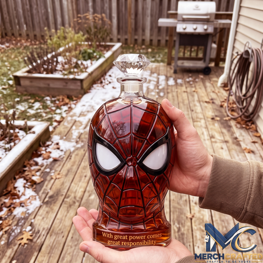 Spider-Man Friendly Neighborhood Superhero Whiskey Bottle