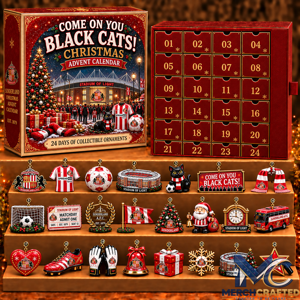 Sunderland AFC 24 Day Christmas Advent Calendar Football Christmas Ornaments and Fan Collectibles Gift Set