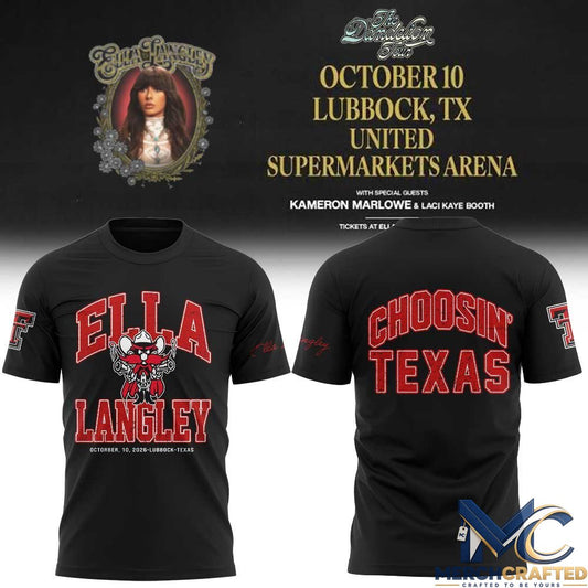 Texas Tech Red Raiders Ella Langley Dandelion Tour 2026 T-Shirt
