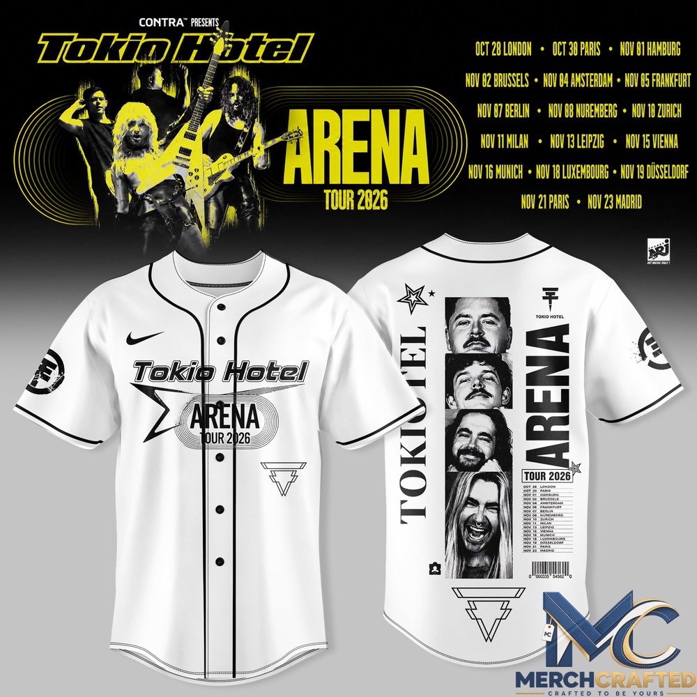 Tokio Hotel - Arena Tour 2026 Baseball Jersey – Merch Crafted