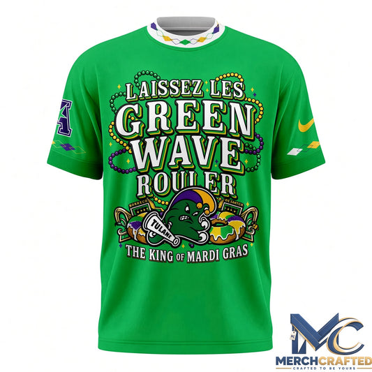 Tulane Green Wave Football City Edition Up Town Roll Wave 2026 Shirt