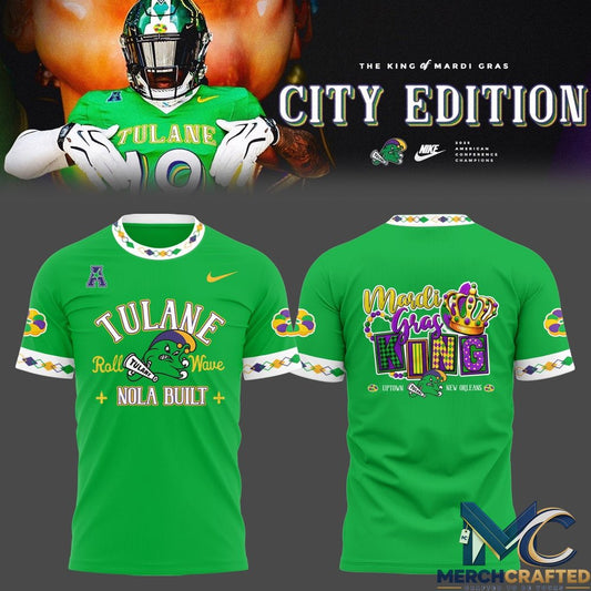 Tulane Green Wave KING of Mardi Gras-2026 City Edition T-Shirt