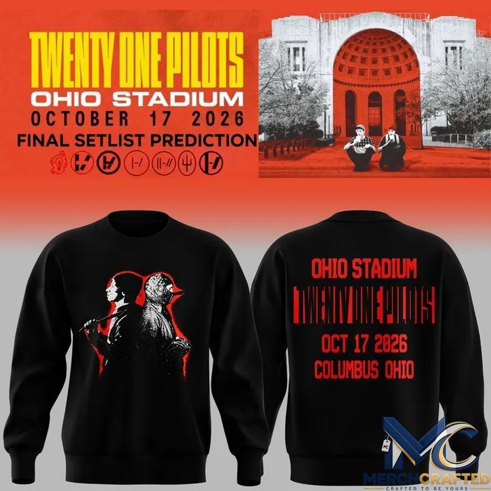 Twenty One Pilots Ohio Stadium Black Tour Sweatshirt