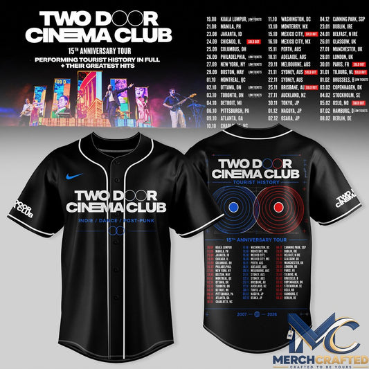 Two Door Cinema Club 15th Anniversary Tour Baseball Jersey