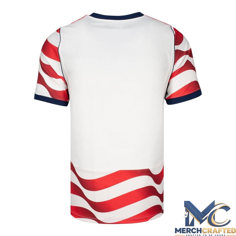 USMNT USA Home Jersey 2026 – Red & White Wavy Stripes Soccer