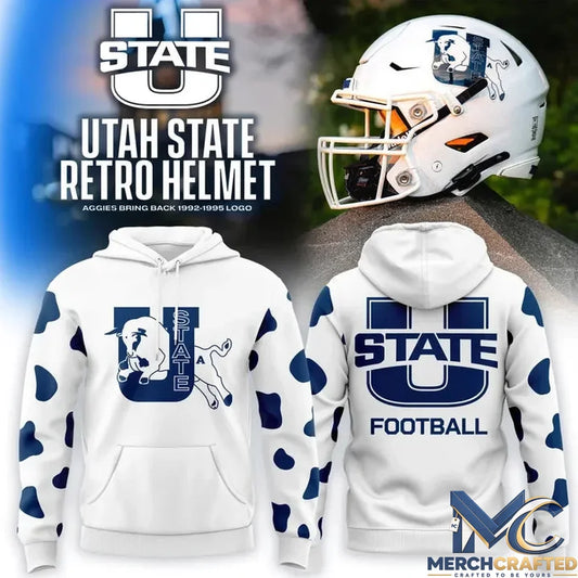 Utah State Aggies Football 1992–1995 Vintage Logo “A Blast To The Past” Hoodie