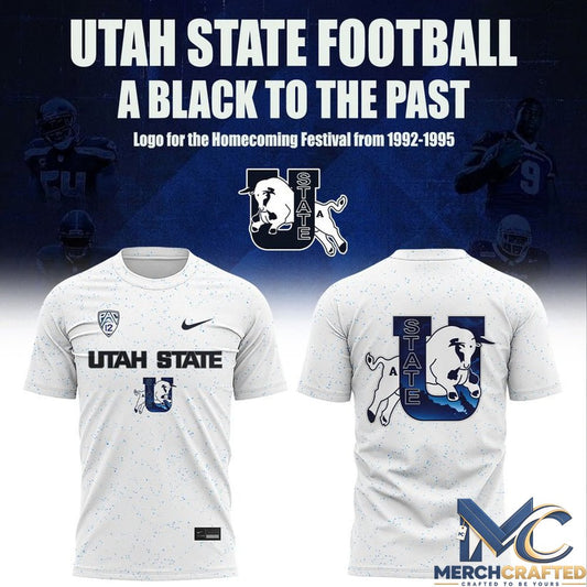Utah State Aggies Football 1992–1995 Vintage Logo “A Blast To The Past” T-Shirt