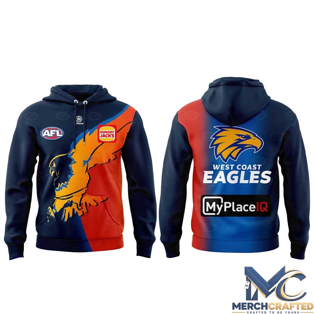 West Coast Eagles 2026 Gather Round Guernsey Special Hoodie
