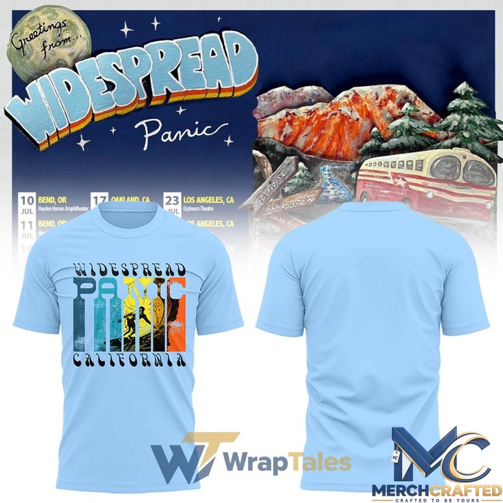 Widespread Panic California Summer Tour 2026 Limited Edition Shirt