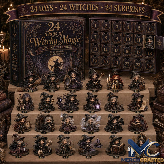 Witch Figures Advent Calendar Collection – 4-Theme Figurine Set