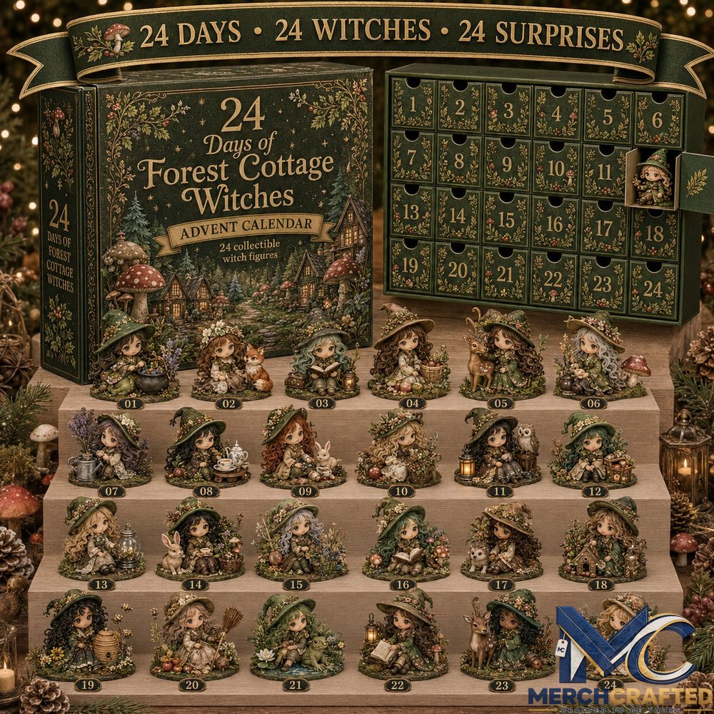 Witch Figures Advent Calendar Collection – 4-Theme Figurine Set