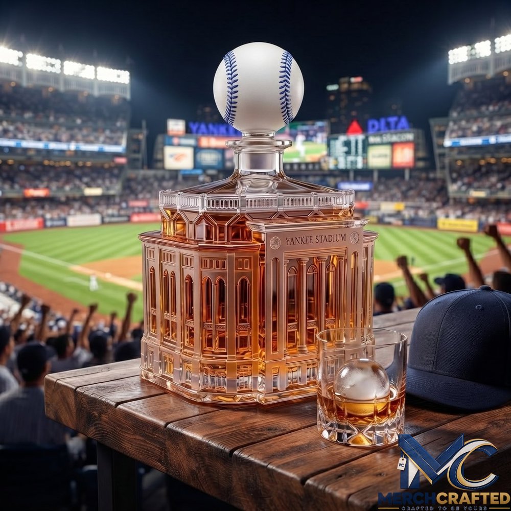 Yankee Stadium Collector's Crystal Whiskey Bottle
