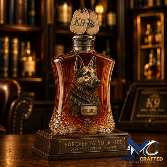 Guardian K9 Service Legacy Set Whiskey Bottle - Merch Crafted