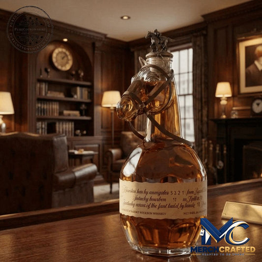 Kentucky Derby Horse Head Bourbon Whiskey Bottle - Merch Crafted