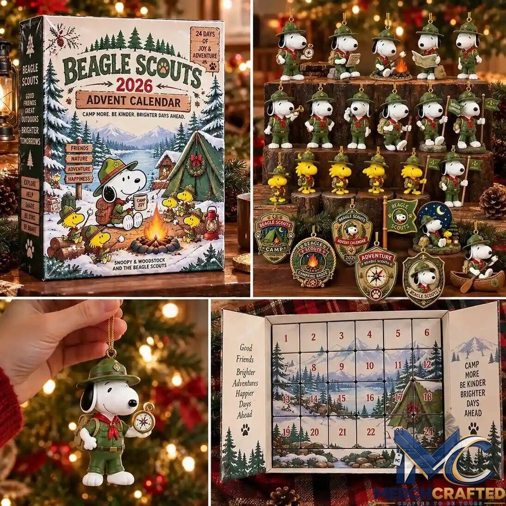 Snoopy Beagle Scout 2026 Advent Calendar - Merch Crafted