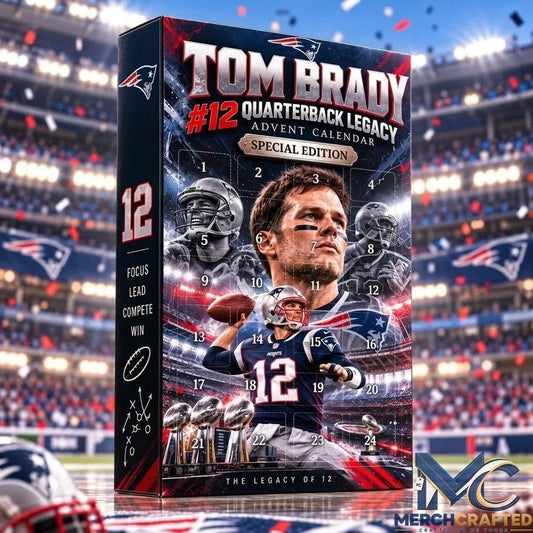 Tom Brady Patriots Advent Calendar Football Christmas Gift - Merch Crafted