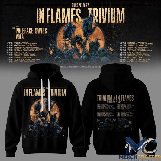 Trivium And In Flames Europe Tour 2027 Hoodie - Merch Crafted