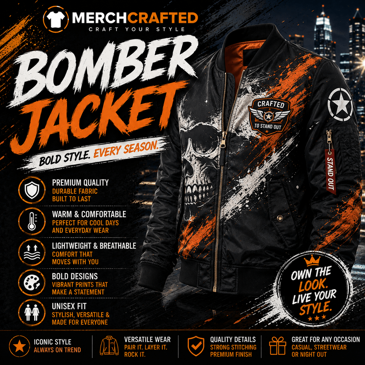 Bomber Jacket - Merch Crafted