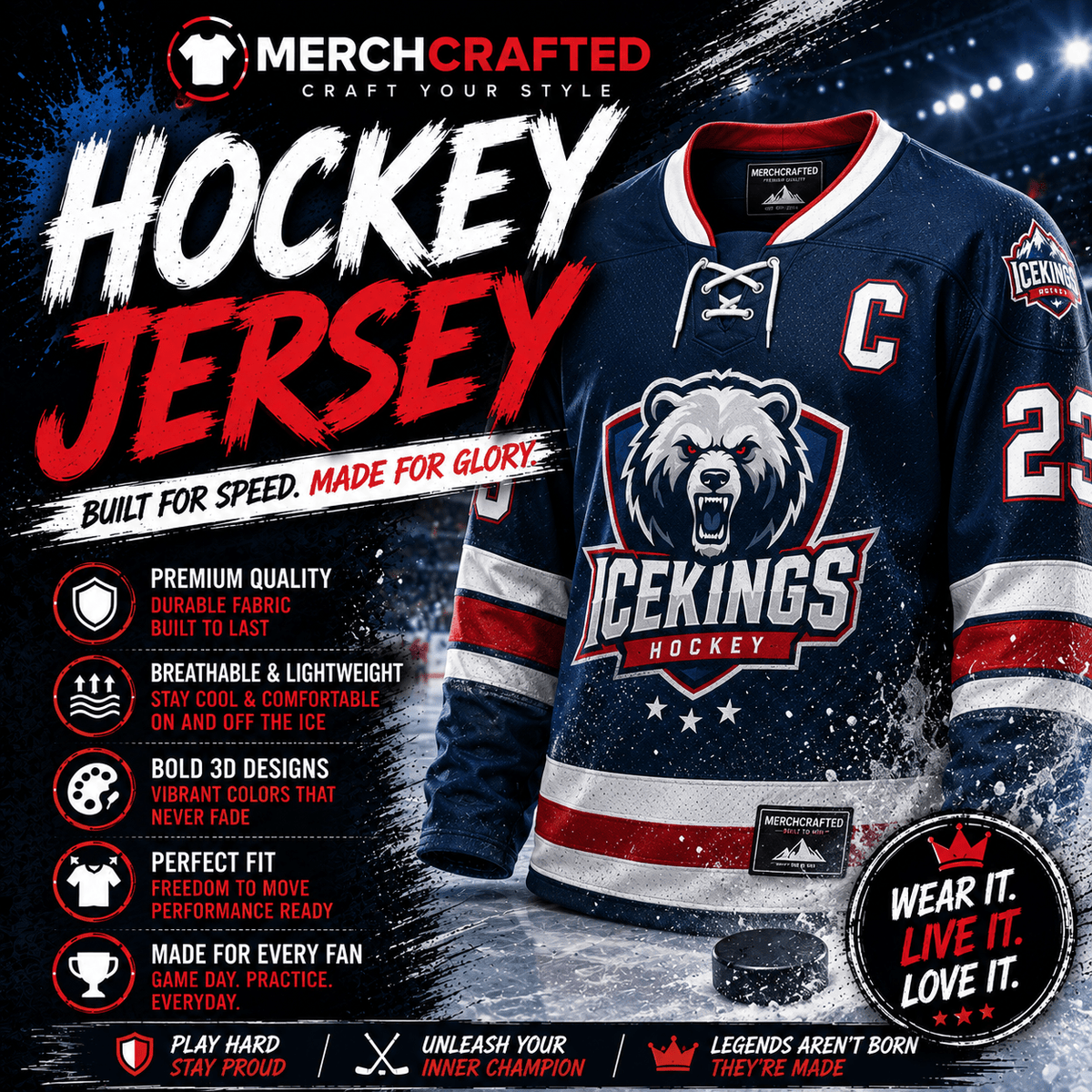 Hockey Jersey - Merch Crafted