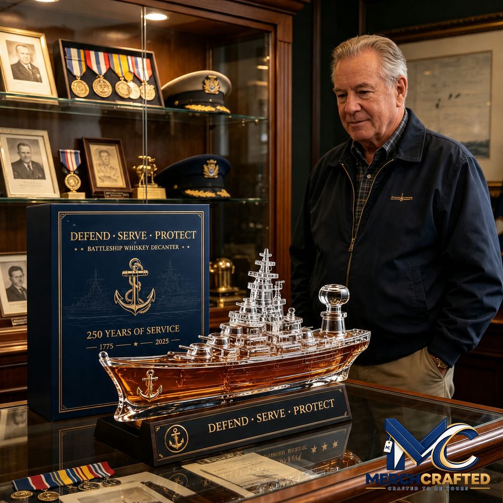 2026 Battleship Whiskey Bottle - Merch Crafted