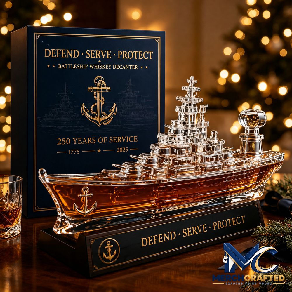 2026 Battleship Whiskey Bottle - Merch Crafted